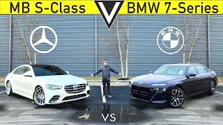 ULTIMATE LUXURY FIGHT! -- 2023 BMW 7-Series vs. 2023 Mercedes S-Class: Comparison