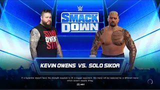 WWE 2K22 - Kevin Owens Vs Solo SIkoa | Smackdown 2023