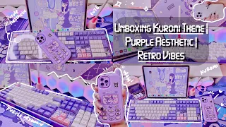 Unboxing Kuromi Theme 💜 Purple Aesthetic | Akko Kuromi Keyboard & Retro iPhone Case✨Aesthetic Vibes