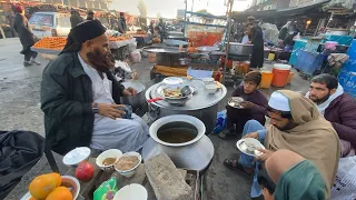 Road side breakfast in Marko Jalalabad Afghanistan