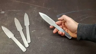 Making Simple Stainless Steel THROWING KNIVES