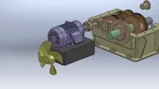 An Animated Exploded View of a Speed Reducer Gearbox