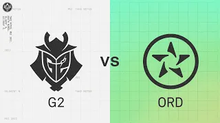 G2 vs ORD | 2022 MSI Groups Day 3 | G2 Esports vs. ORDER