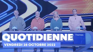 Emission Quotidienne du Vendredi 28 octobre 2022 - Questions pour un Champion