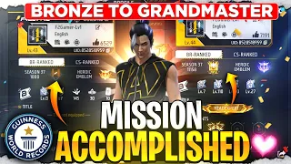 Mission Accomplished 🏆 Bronze To Grandmaster No Gun Skin Challenge🔥 || Ep-11