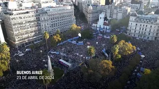 Universidades públicas de Argentina se le plantan a Milei: "No al ajuste"