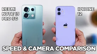 Redmi Note 13 Pro 5G vs iPhone 12 SPEED TEST & CAMERA Comparison | Zeibiz