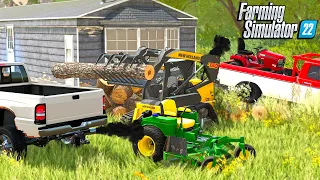 I MOWED HIS CRAZY OVERGROWN LAWN FOR FREE?! (SURVIVAL BUSINESS)