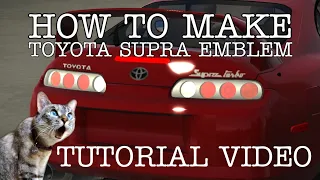 TUTORIAL VIDEO How to Make Toyota Supra Emblem in Car Parking Multiplayer