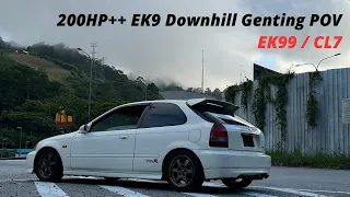 Insane EK9 CL7 DC5R EG6 Full Downhill Genting Lemang Toki Lepas Subuh naik hantu #pov #touge #OKL