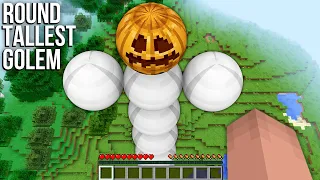 What HAPPENS if you SPAWN the ROUND TALLEST GOLEM in Minecraft ? SUPER ROUND GOLEM !