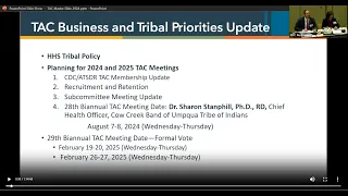 27th Bi-Annual CDC/ATSDR Tribal Advisory Committee Meeting, February 21, 2024. Part 2