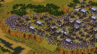 Red ALert 2 | Extra hard AI | 7 vs 1 | Kontigo And concougwa Map | France | Cannon defense