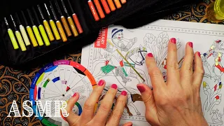 ASMR | Colouring Medieval Creatures! British Library Colouring Book in a Whisper!