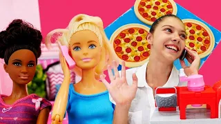 Barbie oyunları. Polen pizzacı oluyor! Komik videolar