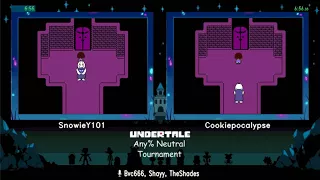 SnowieY101 vs Cookiepocalypse. Undertale Any% Tournament 2018