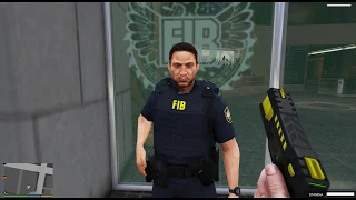 Grand Theft Auto V (RDE 3.1.1): TREVOR 6 STARS ESCAPE FROM FIB BUILDING