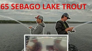 SEBAGO LAKE SLAY DAY!  Jigging UP 65 Lake Trout!!