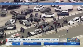 SoCal freeway standoff ends with suspect's death