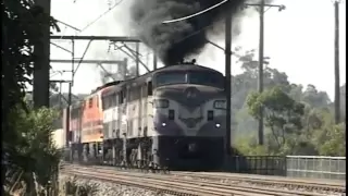 Vintage diesels NSW. Smoke belching locomotives