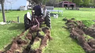 53 Ford Jubilee Tractor Plowing Virgin Soil (Not a How To, Still Learning) LOL