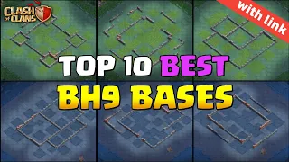 New Top 10 BH9 Trophy Bases Link 2023 | Best Builder Hall 9 Trophy Bases Copy Link 2023