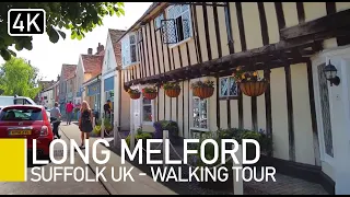 Long Melford, Suffolk, UK | 15th century High St walk (with captions)