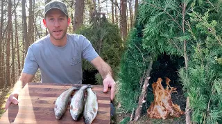 Smoked Trout on primitive smoker: Catch, clean, and cook