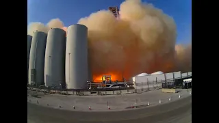 Camera gets Hit By SpaceX Superheavy/Starship Launch Plume