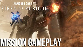 Armored Core VI Fires Of Rubicon - Weaponized Mining Ship Mission Gameplay