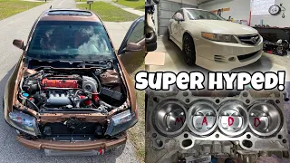 BOOSTED Acura TSX Ride Along, With Motor Rebuild Updates! (GOOD PROGRESS)