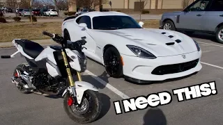 Dodge Viper vs Honda Grom! | Grom Ventures are back! | First ride with Jar Jar 2019