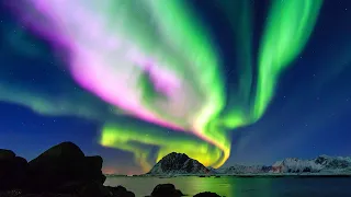 NORTHERN Lights Relaxing Music | Aurora Borealis 3 hours | Deep Focus