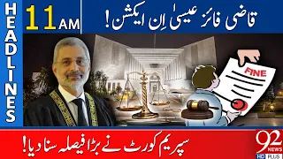 92 News Headlines 11 AM | Supreme Court Big Decision! | 21 September 2023