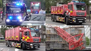 MASSIVE Urban Search And Rescue Response To Crane Collapse - London Fire Brigade Responding