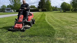 Husqvarna R 214TC Mowing A LOT of Grass ASRM