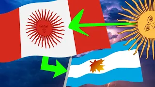 They exchanged emblems. Countries have changed their flags