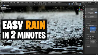 How to make it rain in 2 minutes - blender tutorial