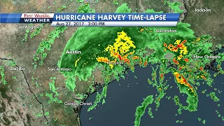 TIME-LAPSE: Hurricane Harvey's destructive path through Texas