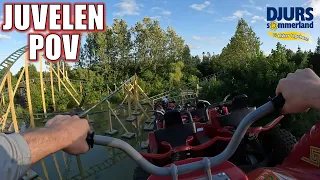 Juvelen POV (Back Row, 4K 60FPS), Djurs Sommerland Intamin Motorbike Coaster | Non-Copyright