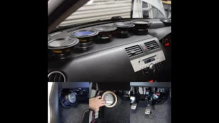 Cheap Sound Quality Car PART 9 - Midbass Installation in Kicks - 4way Active SQ System