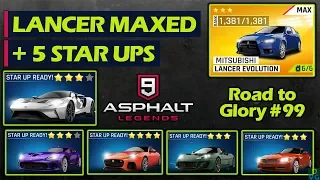 Asphalt 9 - F2P RTG #99 | Lancer MAXED + 5 STAR UPS