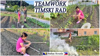 Postavljanje rešetke za moje povrće za penje | Setting up the trellis for my climbing vegetables