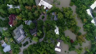 Drone Footage of Airboat Rescue In Texas Floods
