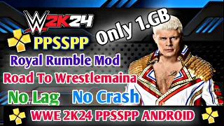 WWE 2K24 PSP GAME Full Tutorial || Royal Rumble and RTWM MOD🔥😱 2K24 ps2 ISO #wwe2k23psp