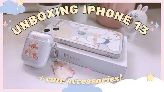 🌸 Unboxing iPhone 13 Starlight 128GB 🤍 [ + cute cases & aesthetic accessories ]