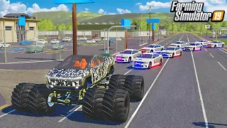 10 COPS CHASE LIFTED CYBERTRUCK! | (Rich Redneck FS19)