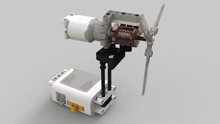 LEGO  Technic Oscillating Fan step by step Animation