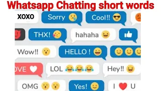 Chatting short words | Chatting me use hone wale short Words | Whatsapp Chatting