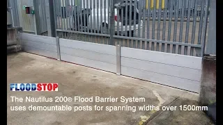 Flood Barriers - Nautilus 200 over 1.5m wide - Floodstop Ltd